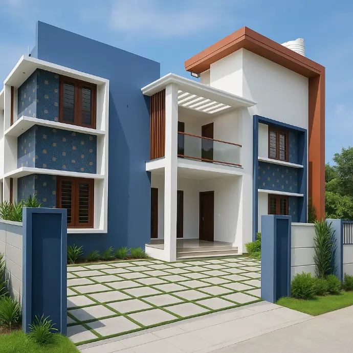 Residential painting project in Kochi by Global Contracts Pvt Ltd
